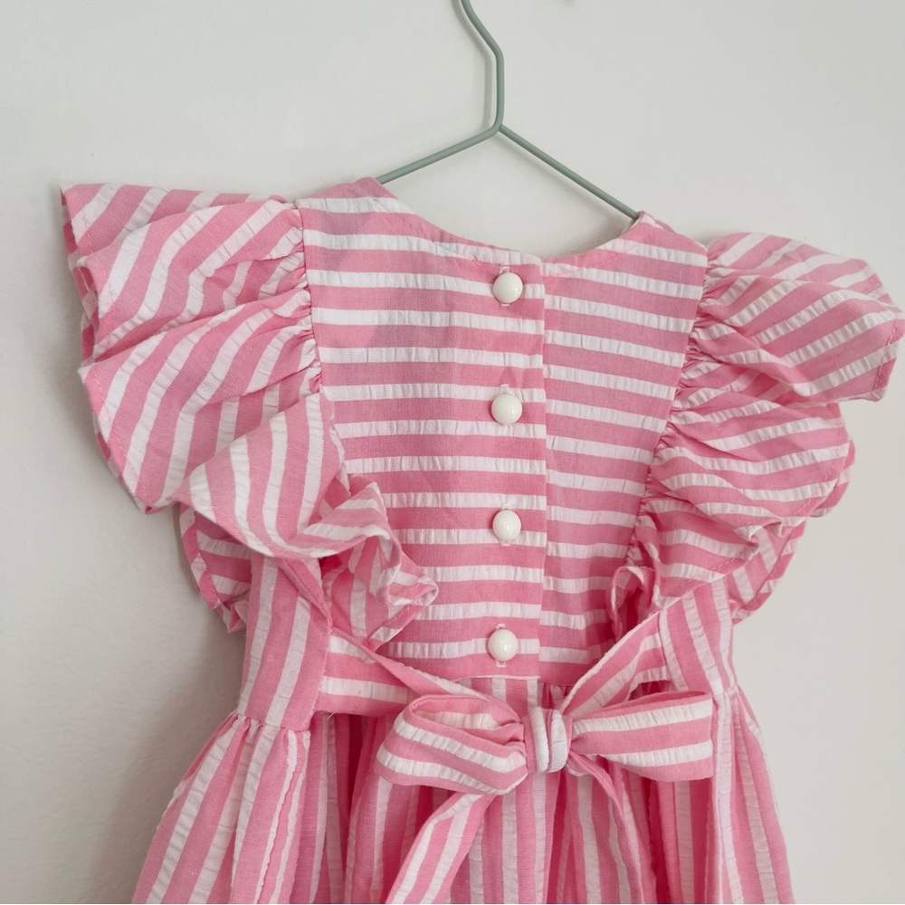 Vintage Pink Seersucker Dress - Picture 3 of 5